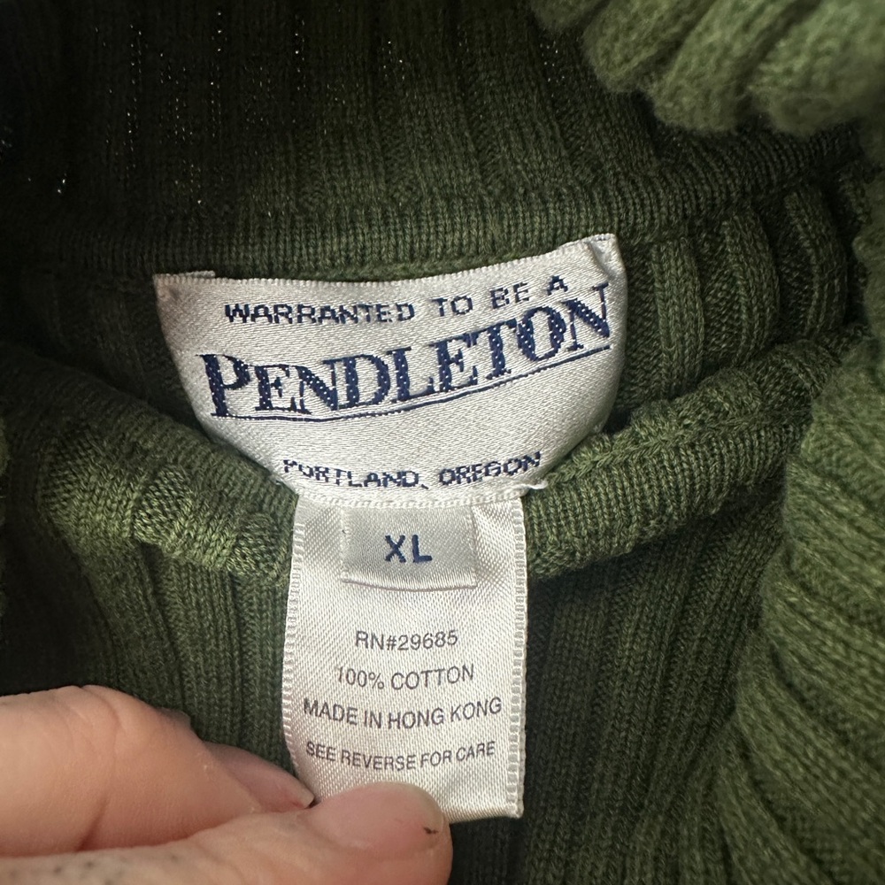 Pendleton Cotton Ribbed Turtle Sweater - image 2